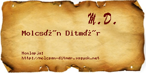 Molcsán Ditmár névjegykártya